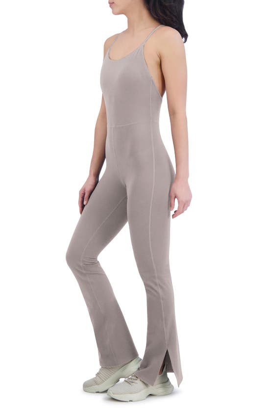 Shop Sage Collective Sage Collective Bootcut Bodysuit In Driftwood