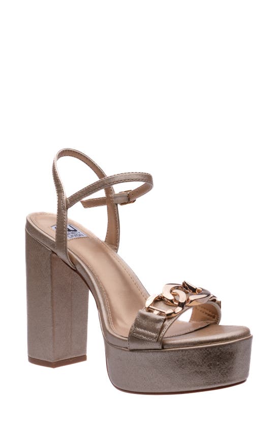 Shop Lady Couture Ninety Union Darling Platform Heeled Sandal In Gold