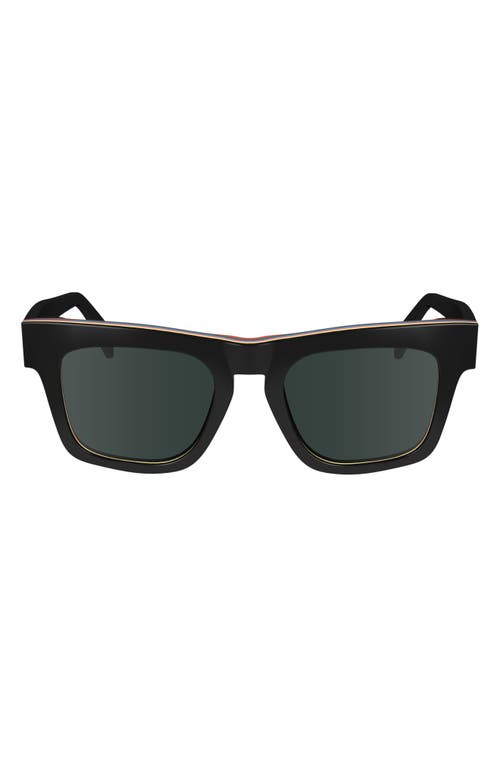 Paul Smith Men's Kramer Acetate Square Sunglasses In Black Multi-stripe