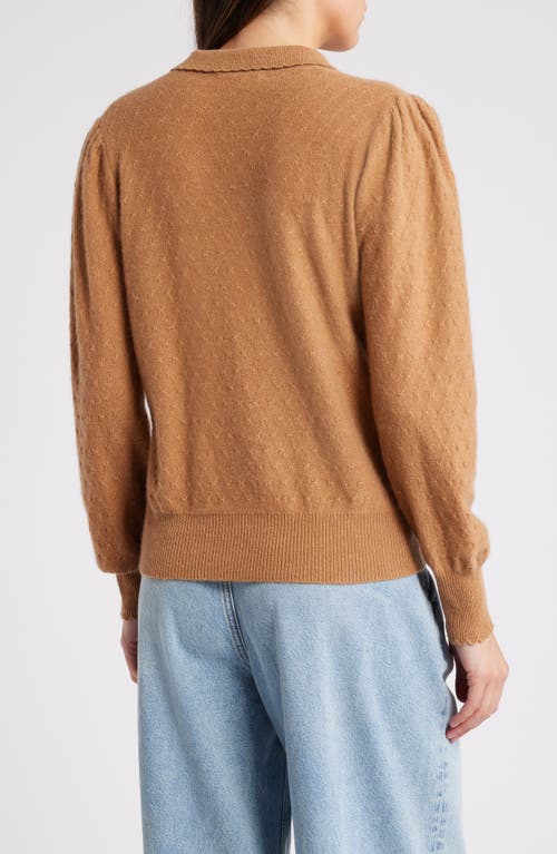 Shop Frame Cashmere Polo Sweater In Camel