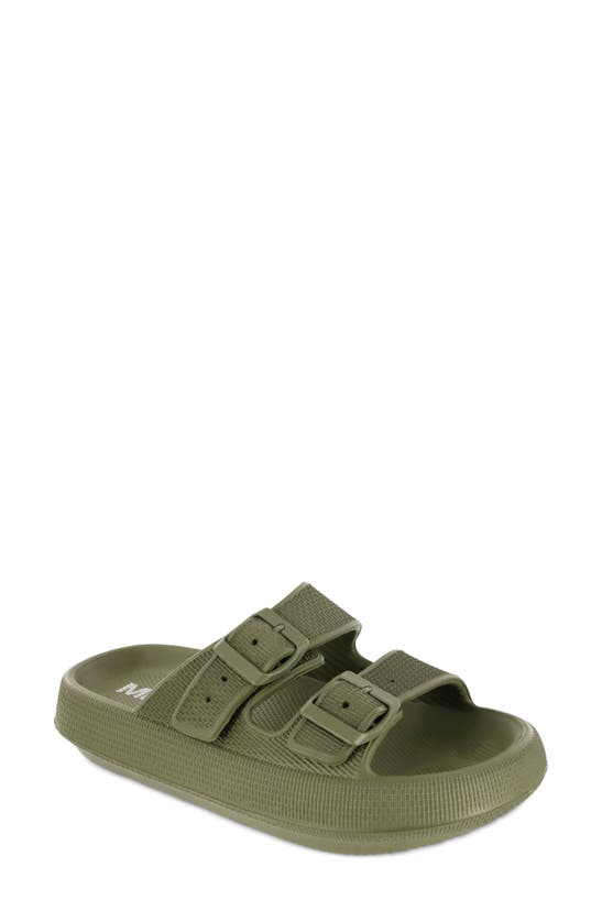 Shop Mia Libbie Slide Sandal In Olive Green