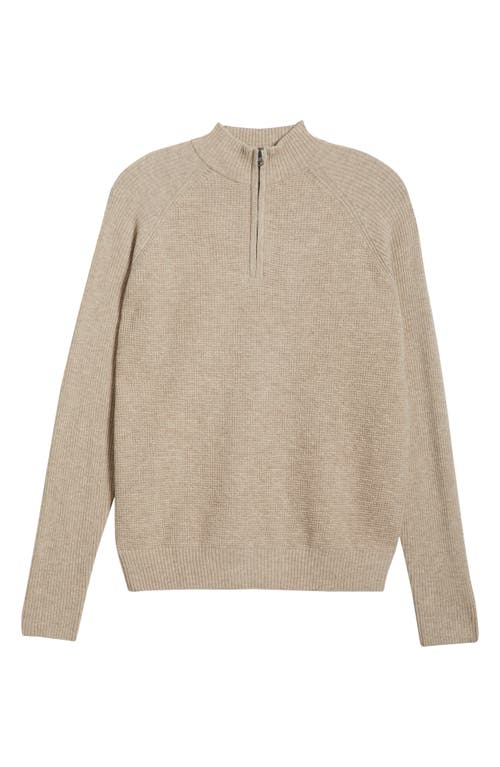 Rails Men's Stark Merino Quarter-zip Sweater In Oat Melange