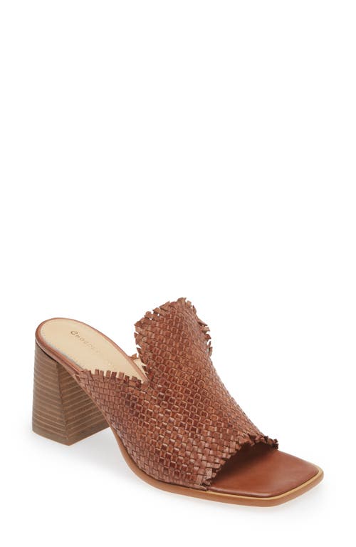 Chocolat Blu Isola Block Heel Slide Sandal Brown Leather at Nordstrom,