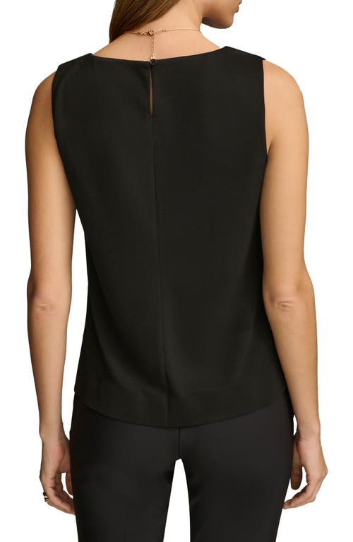 Donna Karan Sleeveless Crewneck Top In Black