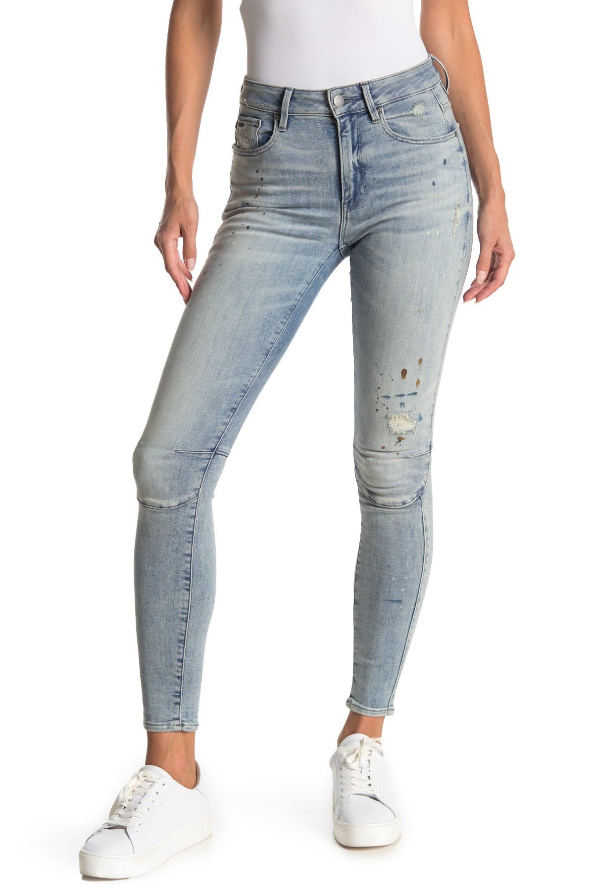 Biwes High Rise Distressed Skinny Jeans 