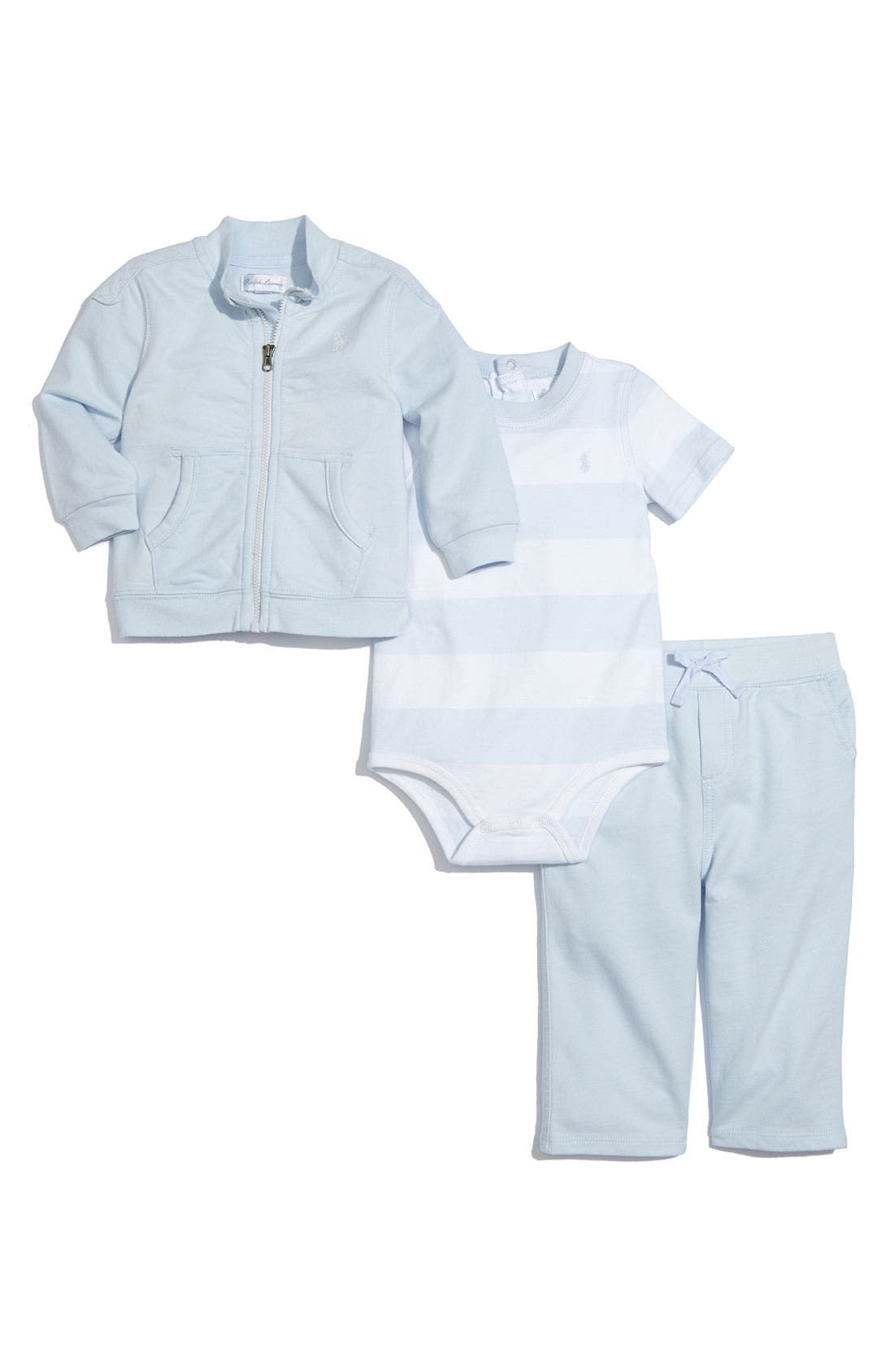 Ralph Lauren Bodysuit, Jacket & Pants Set (Infant) Nordstrom