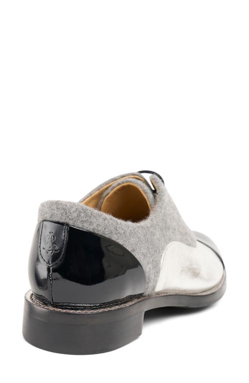 Shop The Office Of Angela Scott Ms. Baker Cap Toe Oxford In Silver Wool