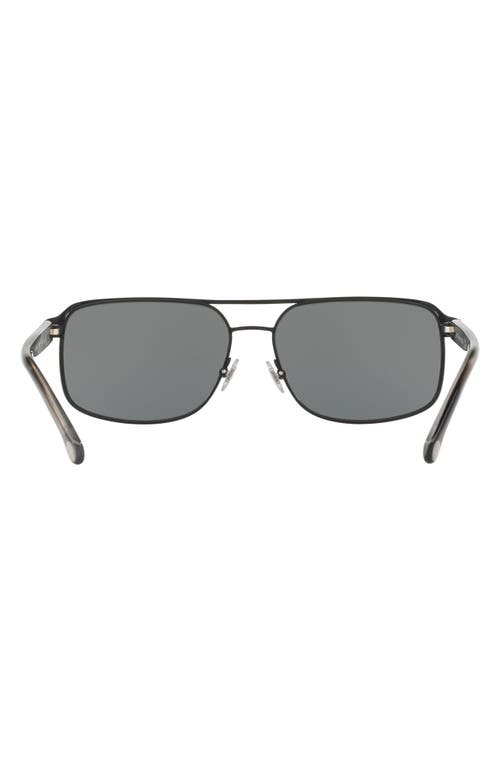 Shop Brooks Brothers 59mm Pilot Sunglasses In Matte Black/grey