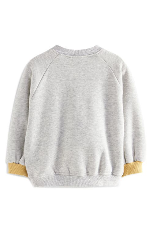 Shop Next Kids' Bear Appliqué Knit Baseball Jacket In Grey