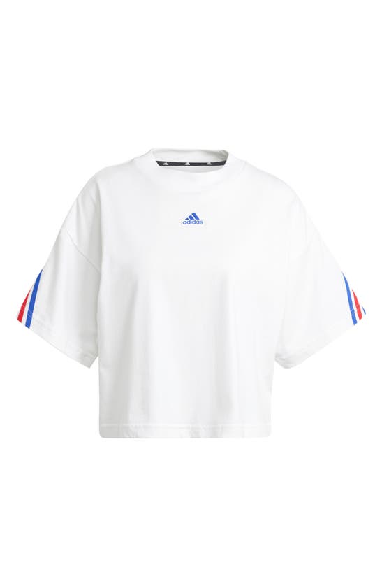 Shop Adidas Originals Adidas Future Icons 3-stripes Cotton T-shirt In White