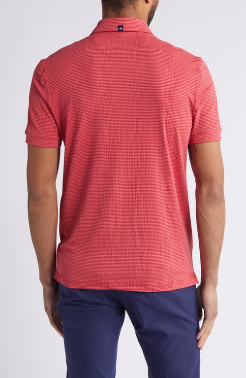 Mizzen + Main Mizzen+main Copa Pinstripe Performance Polo In Red Clay Solid