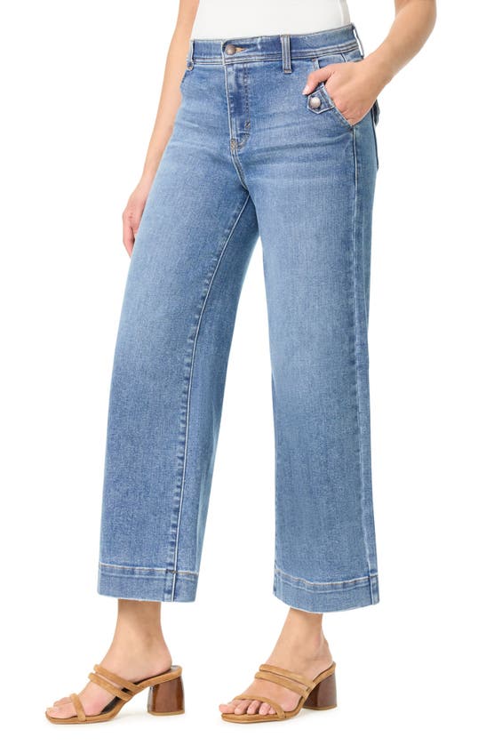 Shop Curve Appeal Premium Crop Wide Leg Jeans In Capri