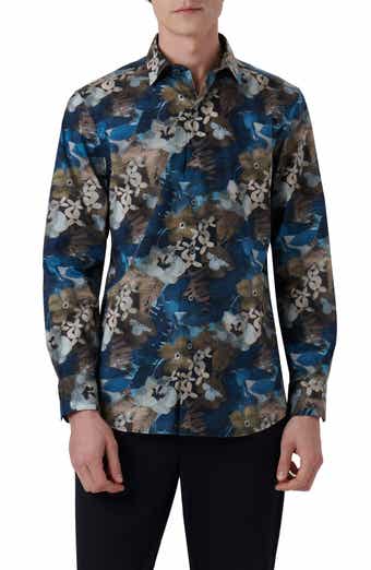 Bugatchi Julian Floral Print Button-Up Shirt | Nordstrom