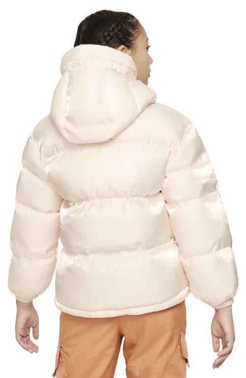 Shop Nike Kids' Therma-fit Ultimate Puffer Jacket In Guava Ice/guava Ice/white