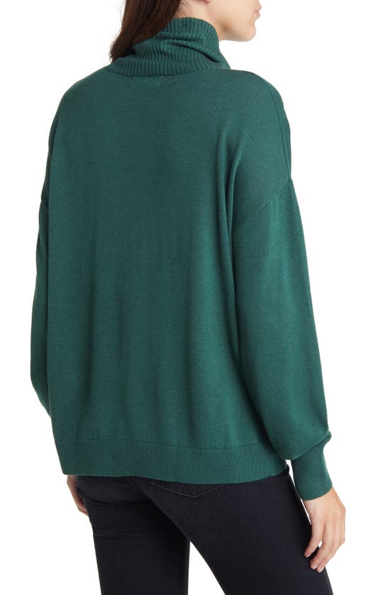 Shop Treasure & Bond Turtleneck Sweater In Green Trekking