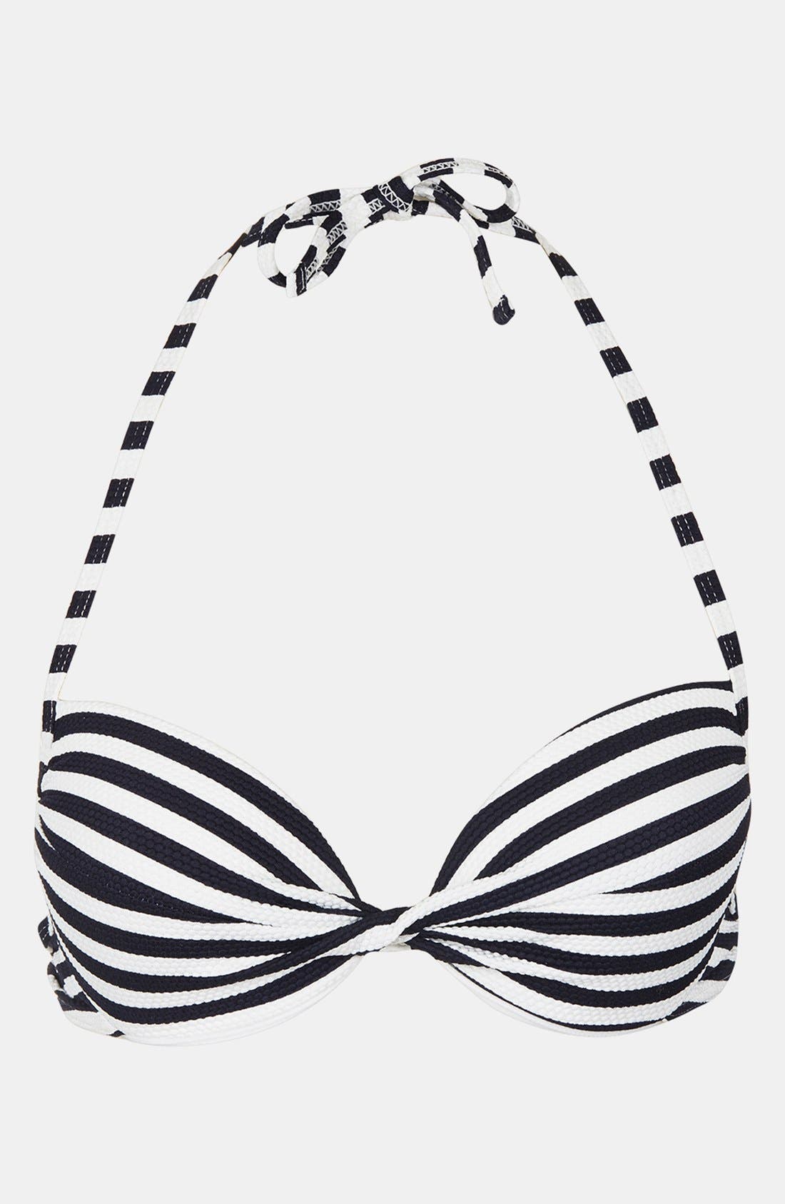 Stripe Twisted Bikini Top Nordstrom