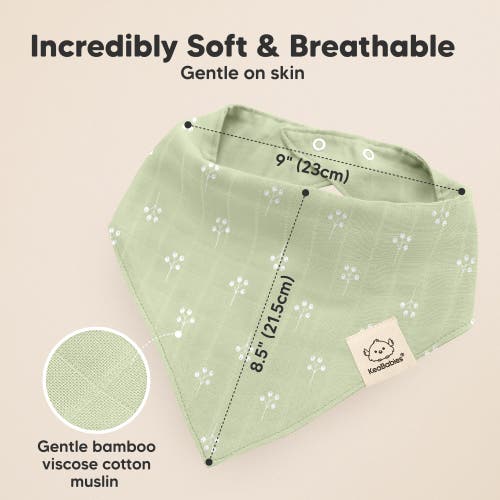 Keababies 8-pack Lumi Muslin Bandana Bibs In Wild Bloom