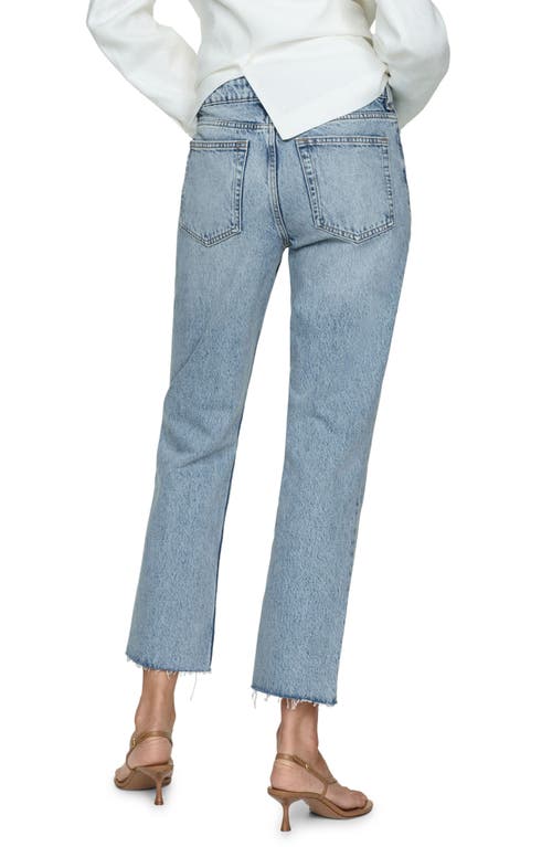 Mango Women's Straight-fit Cropped Jeans In Medium Blue