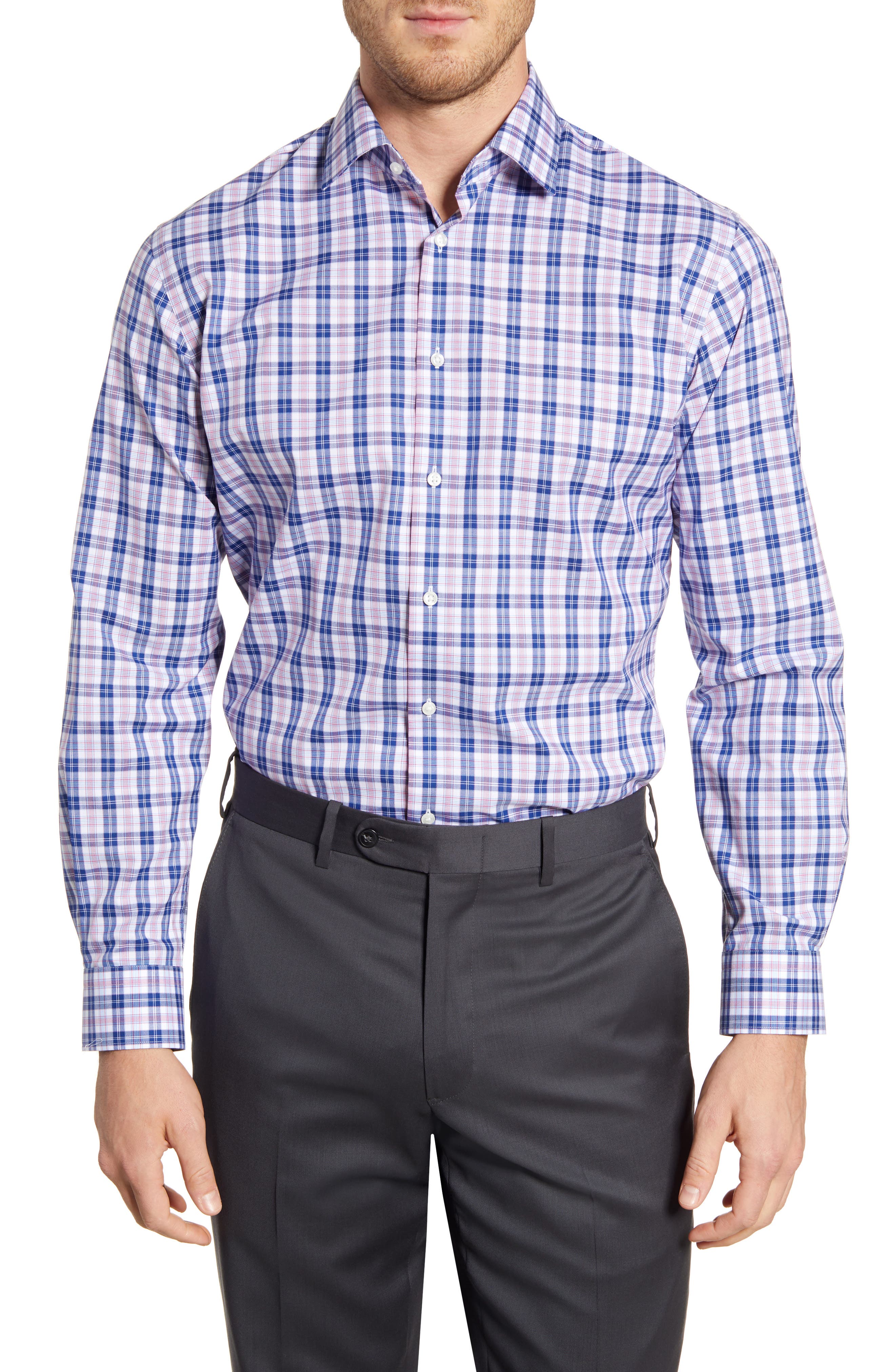Nordstrom Men's Shop Traditional Fit NonIron Plaid Dress Shirt Nordstrom