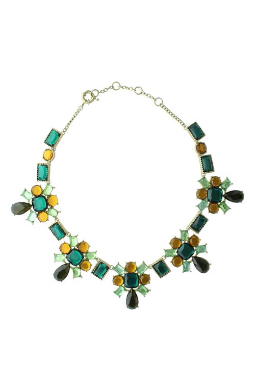 Shop Olivia Welles Secret Garden Necklace In Gold/clear
