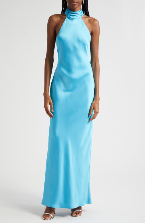 Ramy Brook Tatiana Halter Neck Satin Gown at Nordstrom,