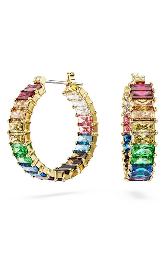 Shop Swarovski Matrix Pride Hoop Earrings In Multicolored