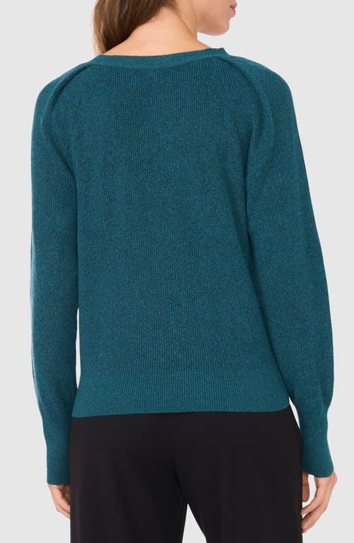 Halogenr Halogen(r) Raglan Rib Sweater In Blue Peacock Heather