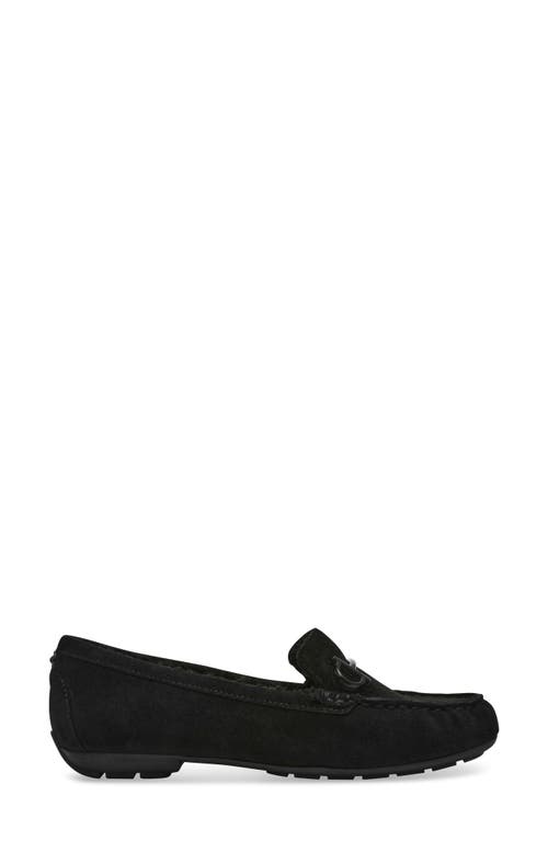 Anne Klein Orlaa Faux Fur Slipper In Black Microsuede