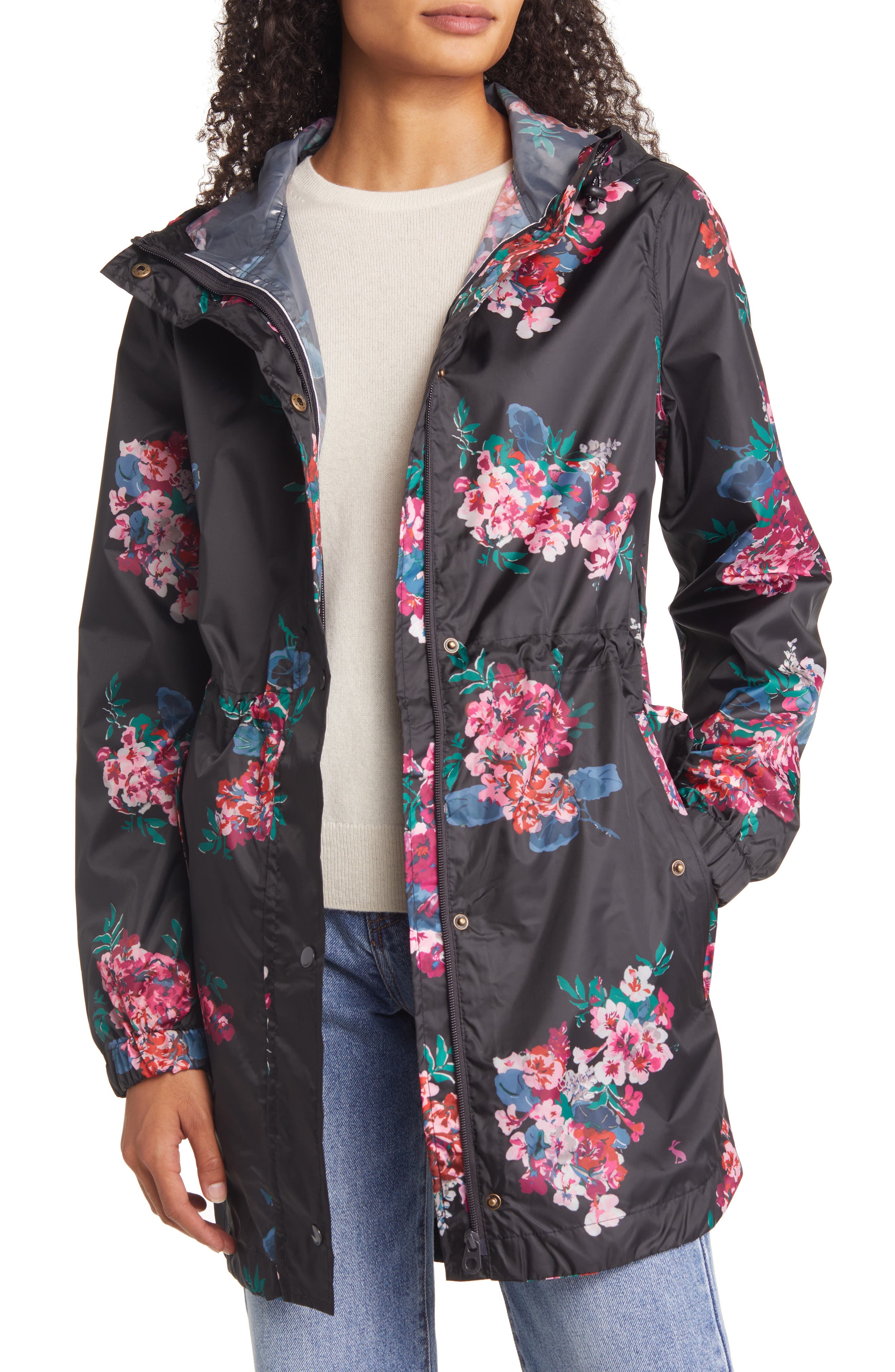 raincoat with flowers