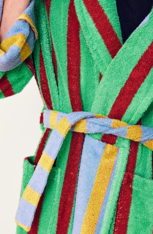 Dusen Dusen Nicolas Stripe Terry Bathrobe 