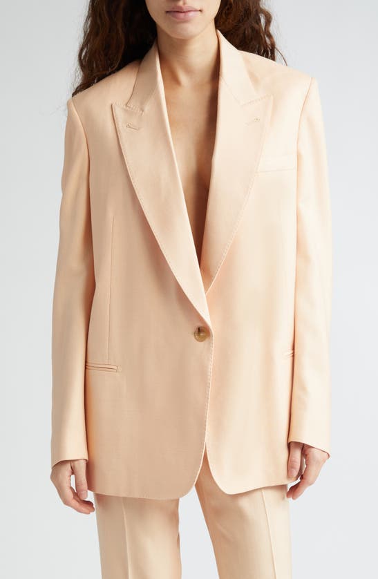 Shop Stella Mccartney Oversize Blazer In 5566 - Peach
