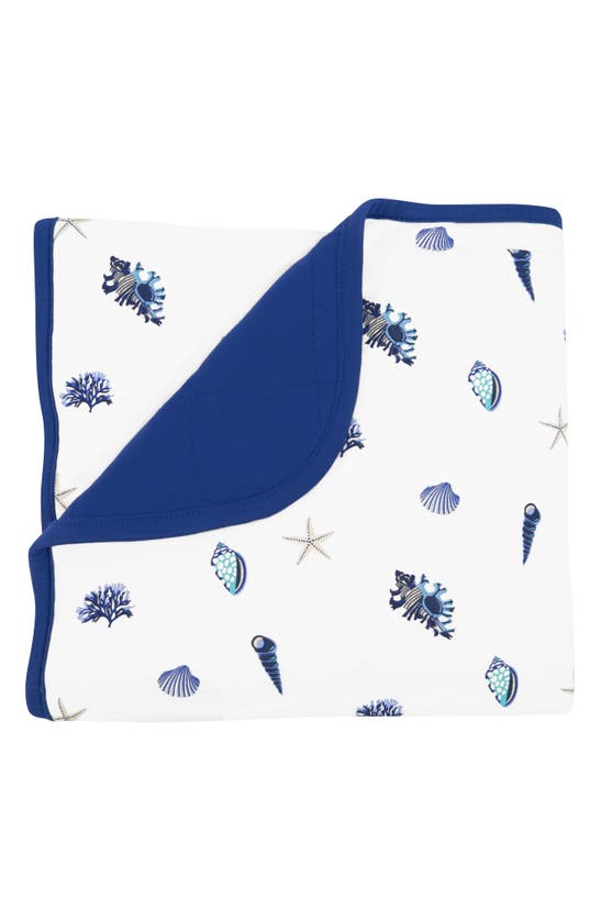Kyte Baby Sea Shell Print Baby Blanket In Blue