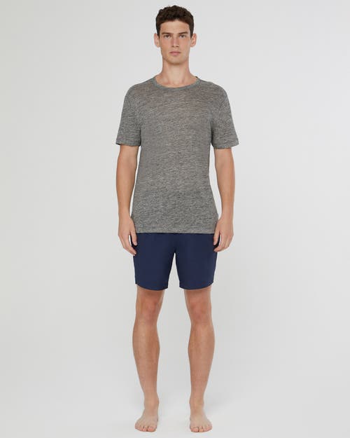 Onia Chad Linen Tee In Heather Grey