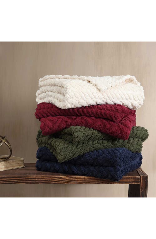 Nautica Declan Sherpa Reversible Throw Blanket In Green