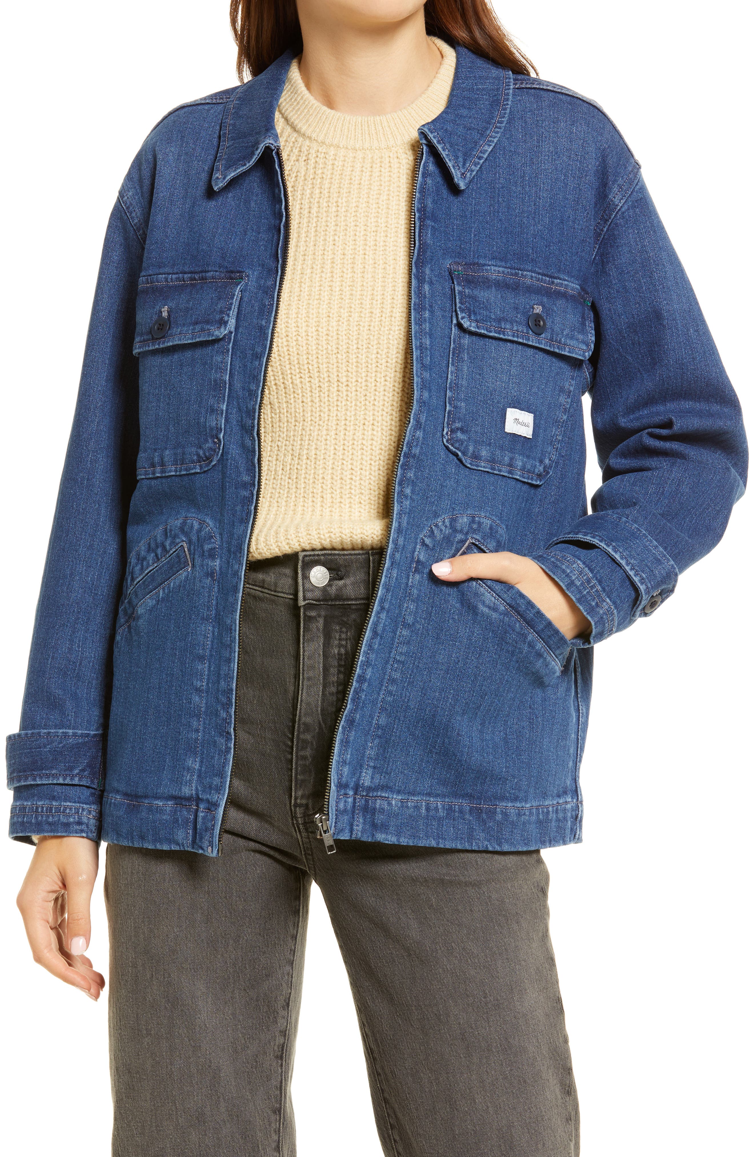 madewell denim wrap jacket