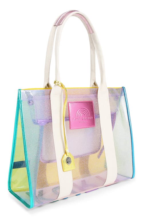 Southbank Clear Vinyl Tote in Yellow Multi