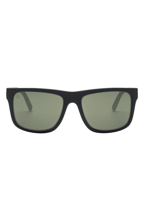 Swingarm XL 59mm Flat Top Polarized Sunglasses in Matte Black/Grey Polar