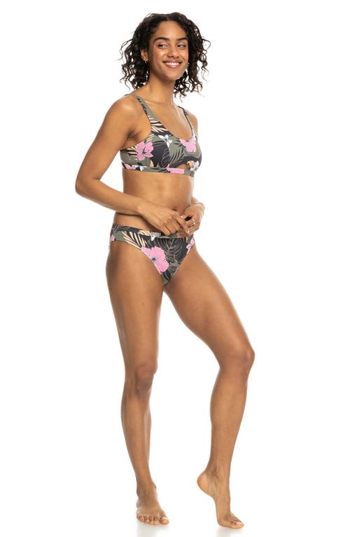Roxy Pro The Tilt Shift Bikini Top In Anthracite