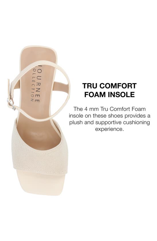 Shop Journee Collection Evylinn Knit Block Heel Sandal In Beige