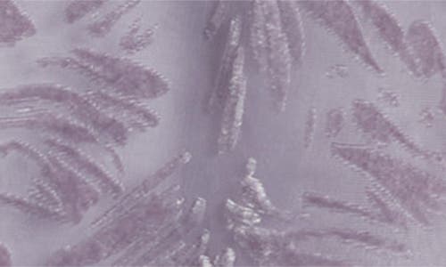 Nasty Gal Devoré Tie Front Velvet Jacquard Crop Top In Lilac