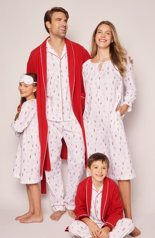 Shop Petite Plume Nutcracker Cotton Pajamas In White