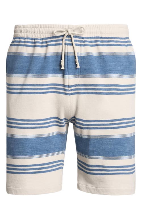 Shop Polo Ralph Lauren Stripe Terry Cloth Drawstring Shorts In Patina Stripe