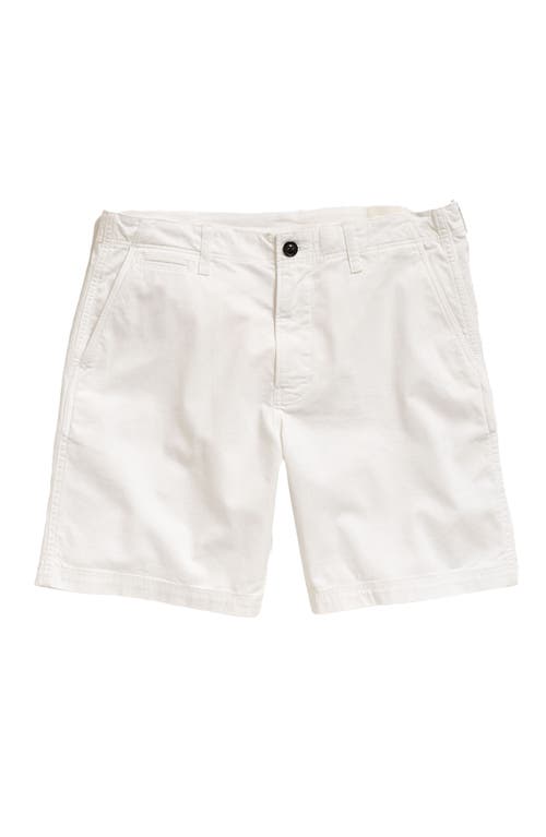 Men's Cotton Blend Chino Shorts in White