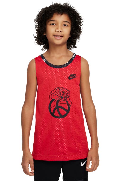 Nike Kids' Culture of Basketball Reversible Tank in University Red/Black/Black