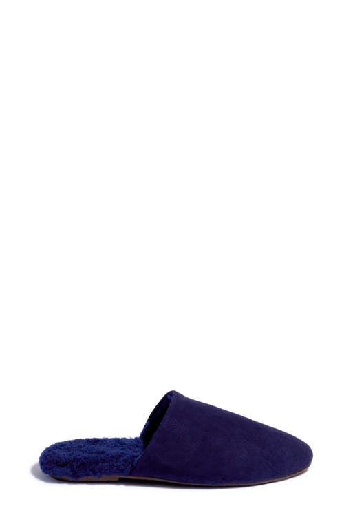 Tkees Ines Genuine Shearling Slipper In Navy