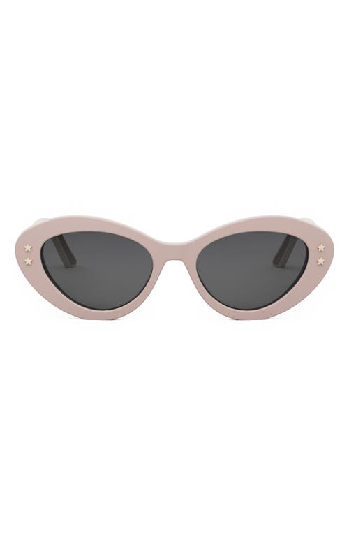 'DiorPacific B1U 53mm Butterfly Sunglasses in Shiny Pink /Smoke at Nordstrom