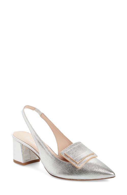 Luna Slingback Pump in Silver