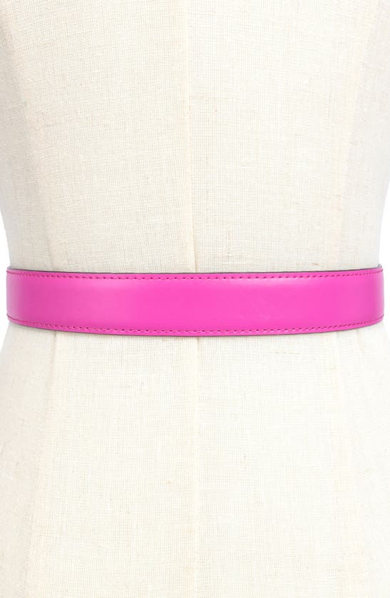 Shop Kate Spade Leather Belt In Rhododendron Grove