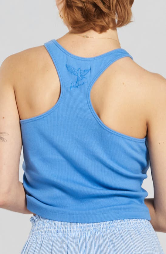 Peachaus Teasel Ribbed Ethical-cotton Vest In Mountain Blue