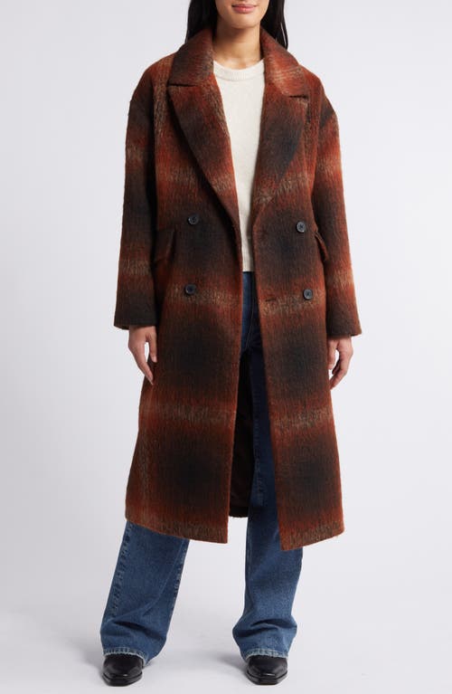 Shop Lucky Brand Oversize Double Breasted Coat In Rust